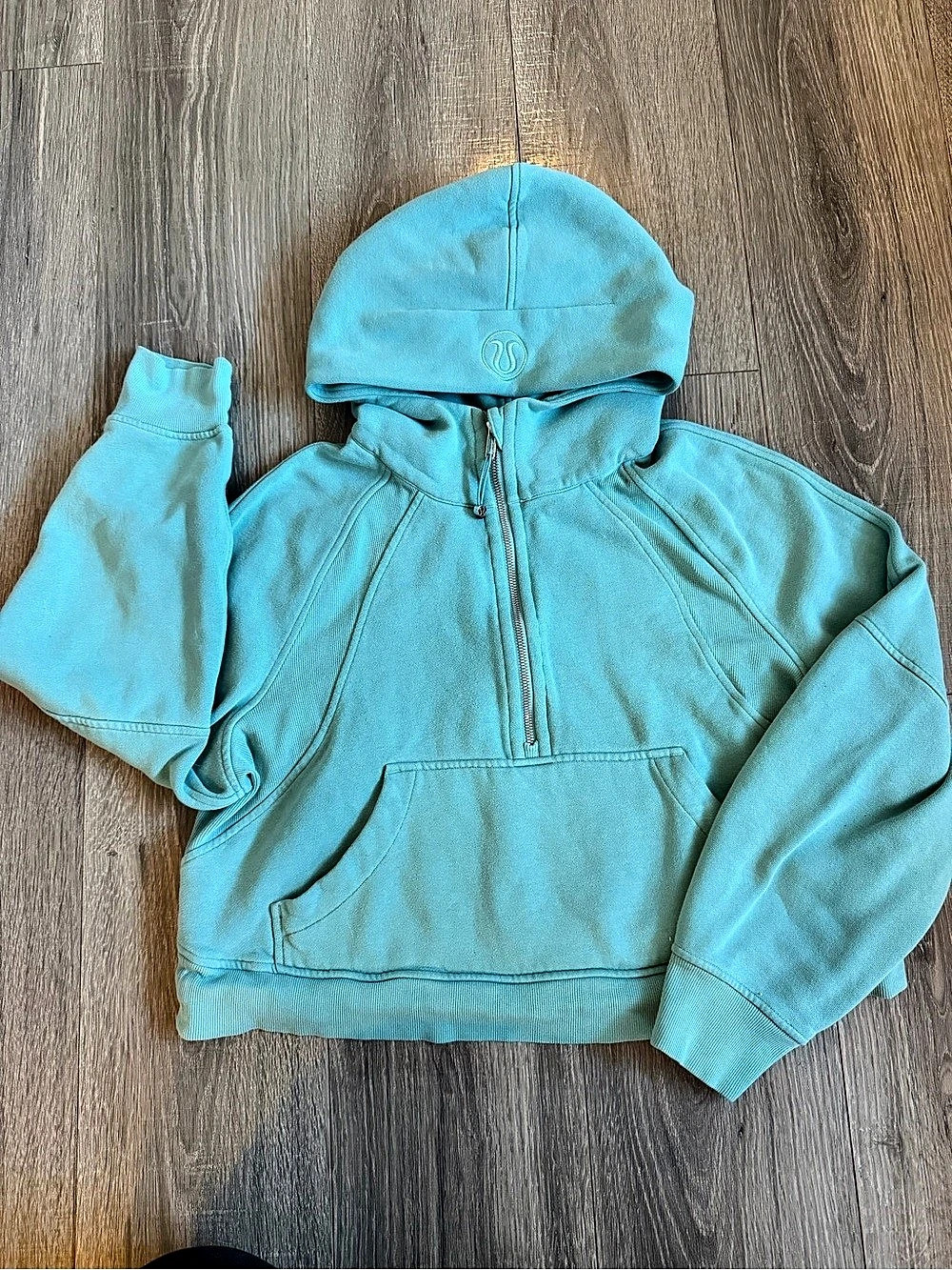lululemon Scuba Oversized Funnel-Neck Half-Zip Hoodie in Blue